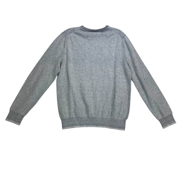 Banana Republic 100% Cotton Men's Pullover Grey Sweater Size L - Picture 2 of 9